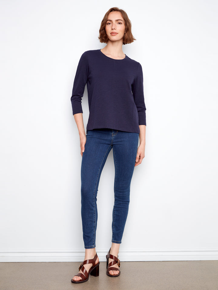 Organic Cotton 3/4 Sleeve Top