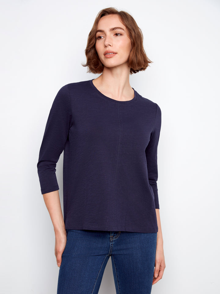 Organic Cotton 3/4 Sleeve Top