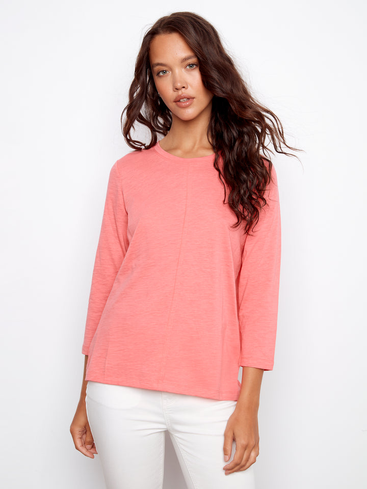 Organic Cotton 3/4 Sleeve Top