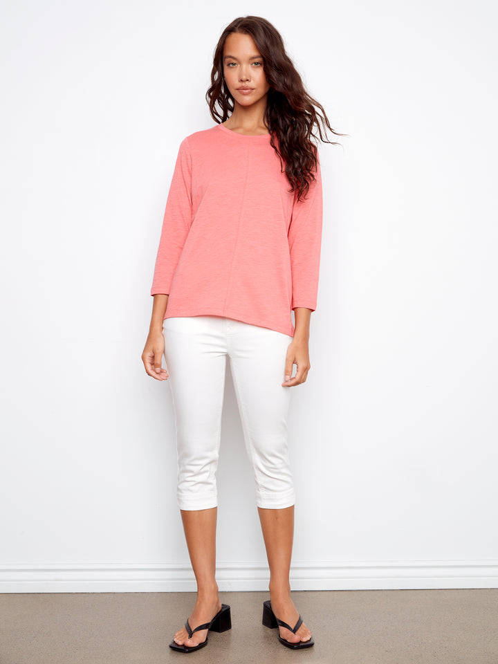 Organic Cotton 3/4 Sleeve Top