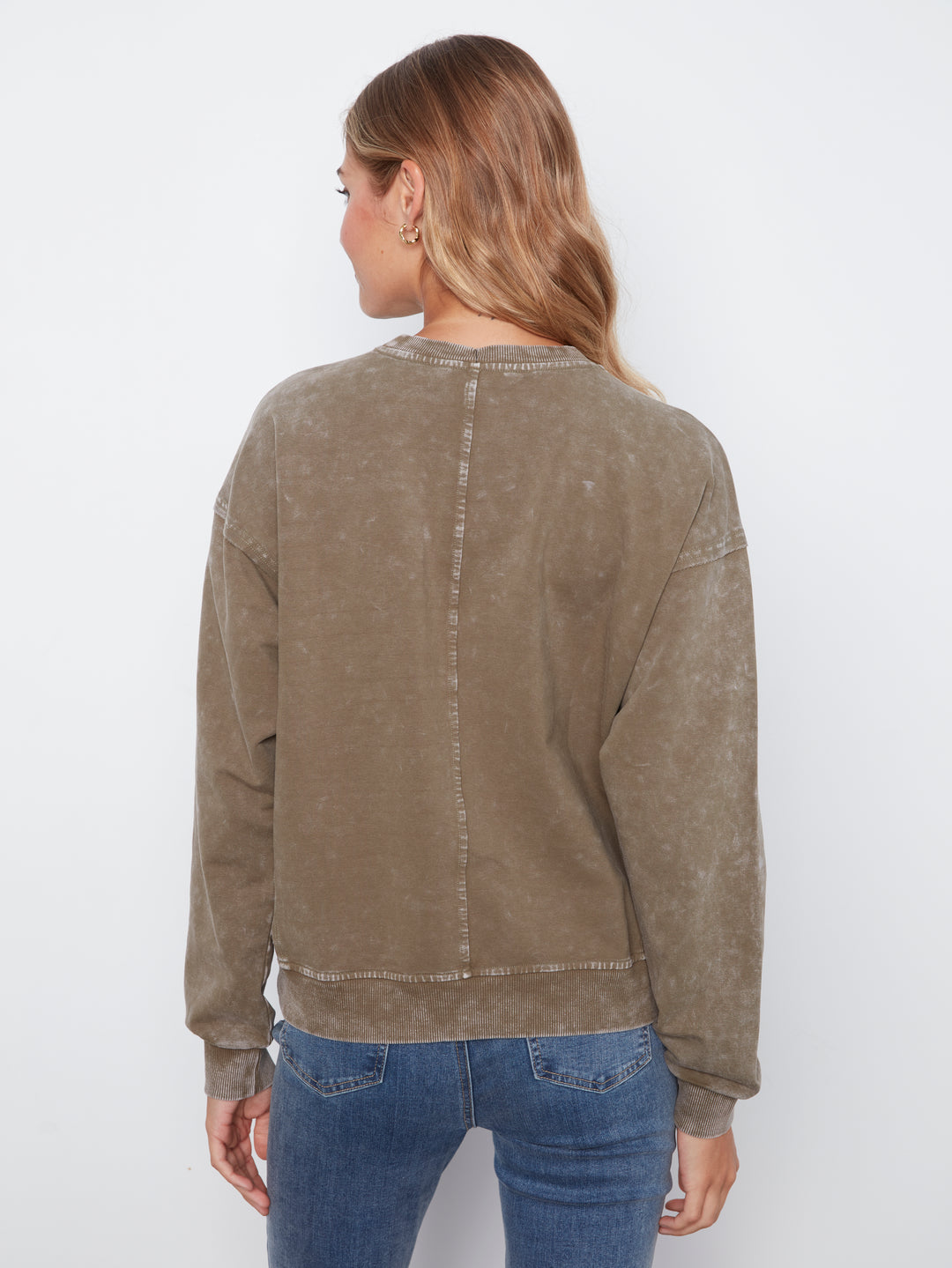 Long Sleeve Top With Flower Applique