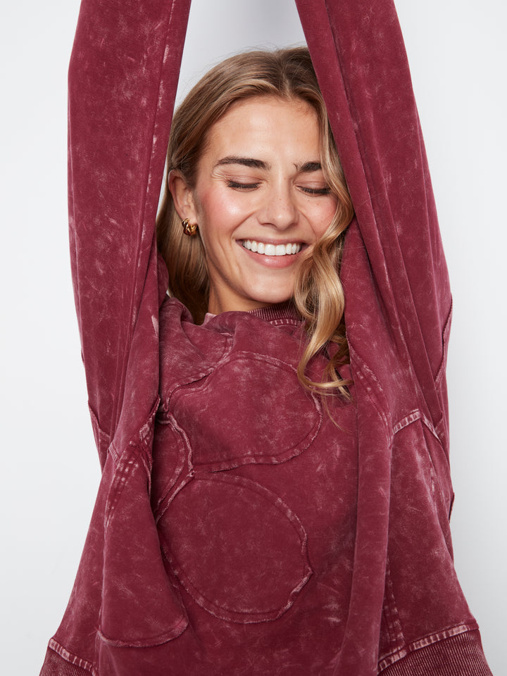 Long Sleeve Top With Flower Applique