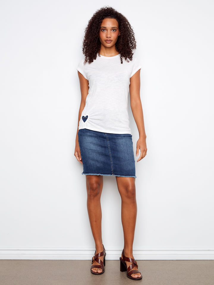 Organic Cotton T-Shirt With Heart Cut-Out