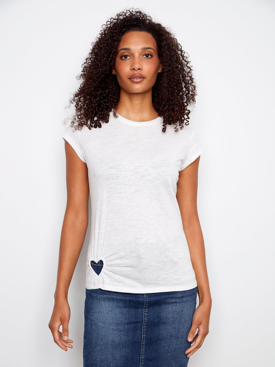 Organic Cotton T-Shirt With Heart Cut-Out