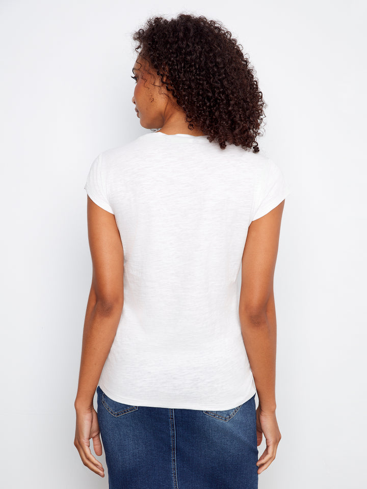 Organic Cotton T-Shirt With Heart Cut-Out