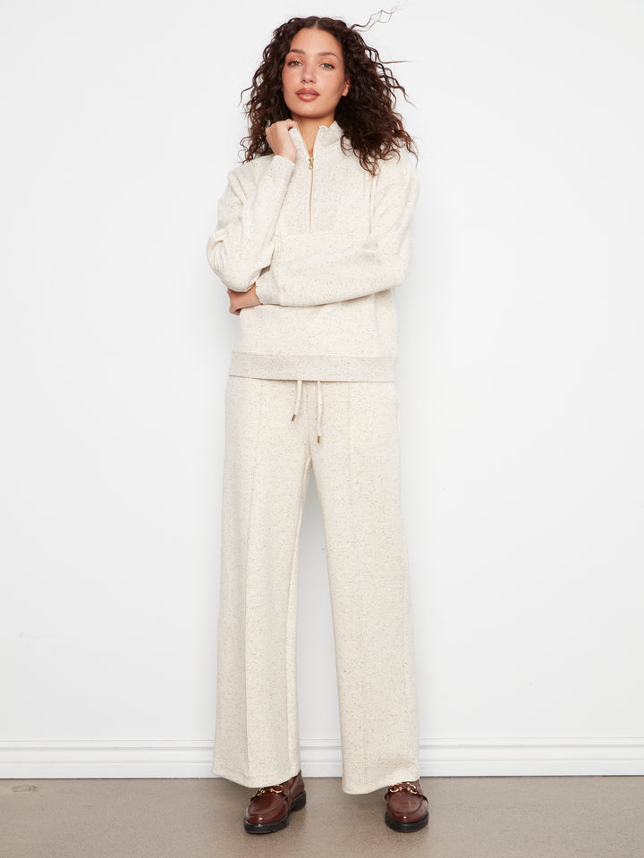 Long Sleeve Half-Zip High Collar Sweatshirt