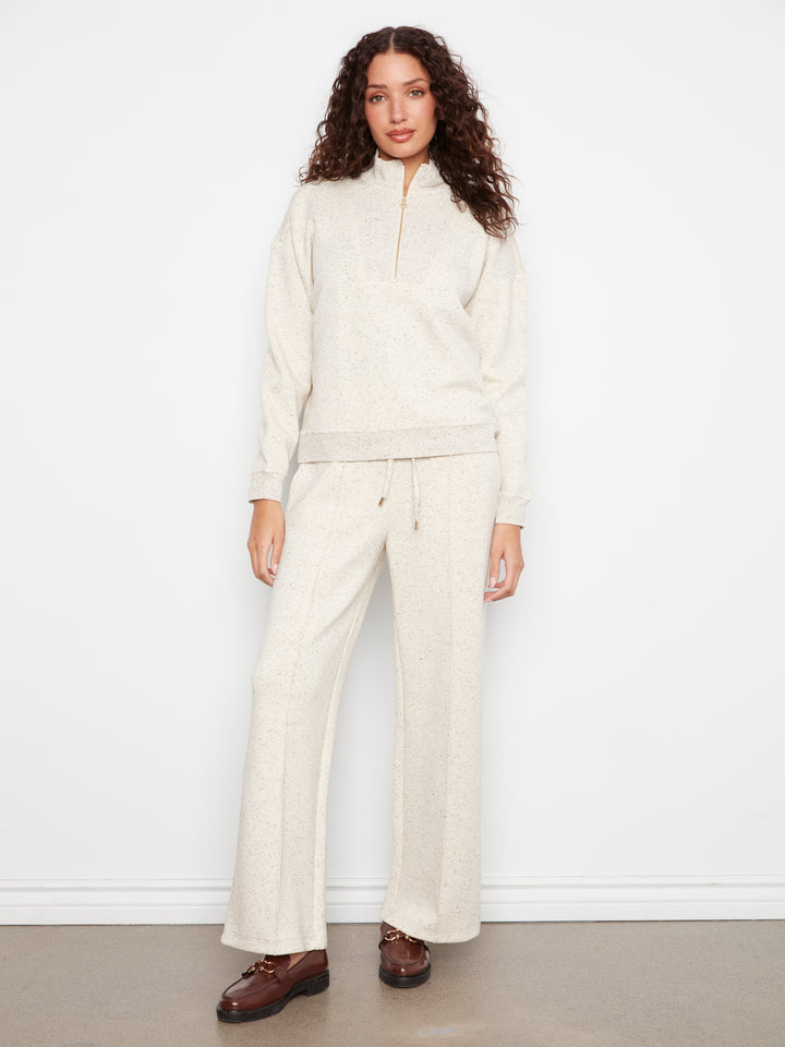 Long Sleeve Half-Zip High Collar Sweatshirt