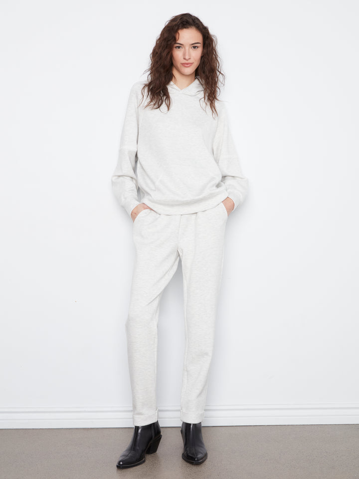 Raglan Sleeve Hoodie with Blanket Stitch