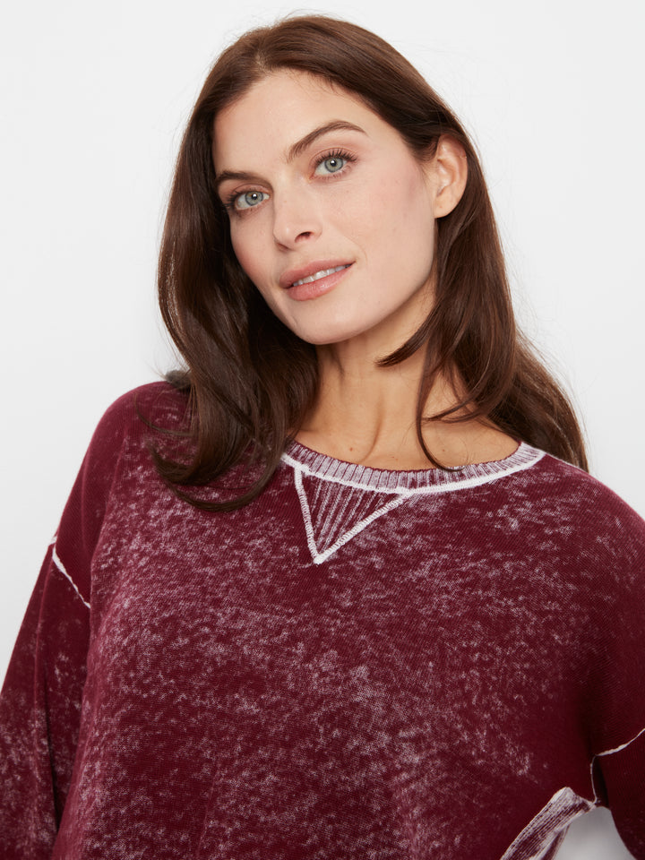 Long Sleeve Crew Neck Printed on Reverse Sweater
