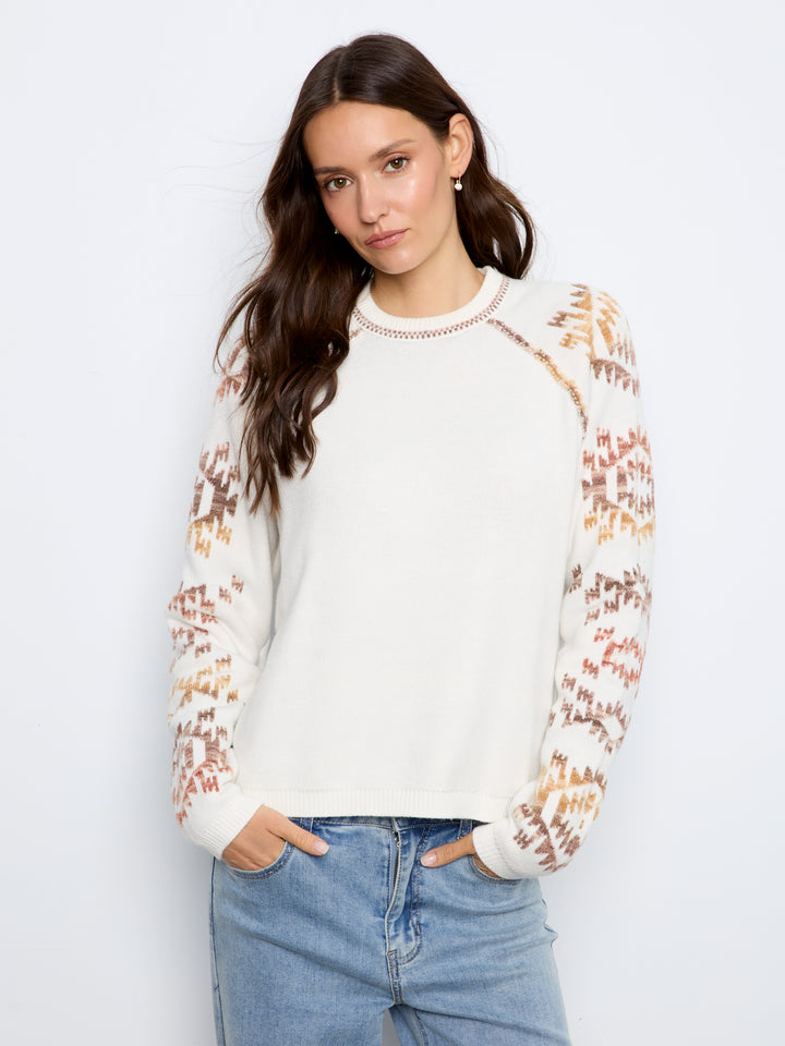 Double Layers Reversible Raglan Long Sleeve Sweater