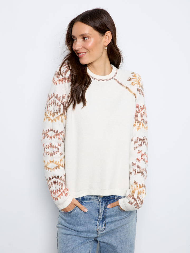 Double Layers Reversible Raglan Long Sleeve Sweater