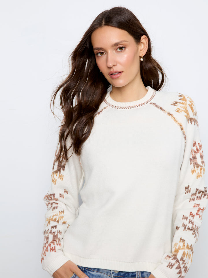 Double Layers Reversible Raglan Long Sleeve Sweater