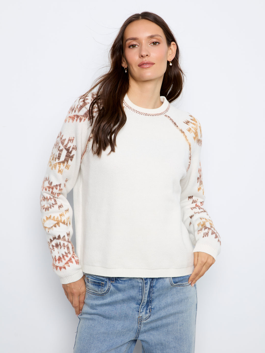 Double Layers Reversible Raglan Long Sleeve Sweater