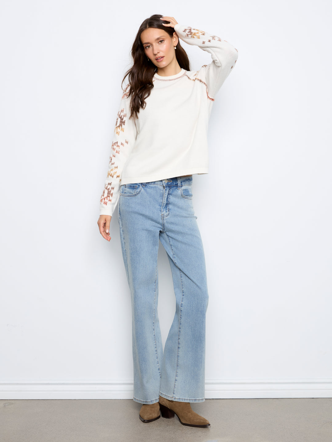 Double Layers Reversible Raglan Long Sleeve Sweater