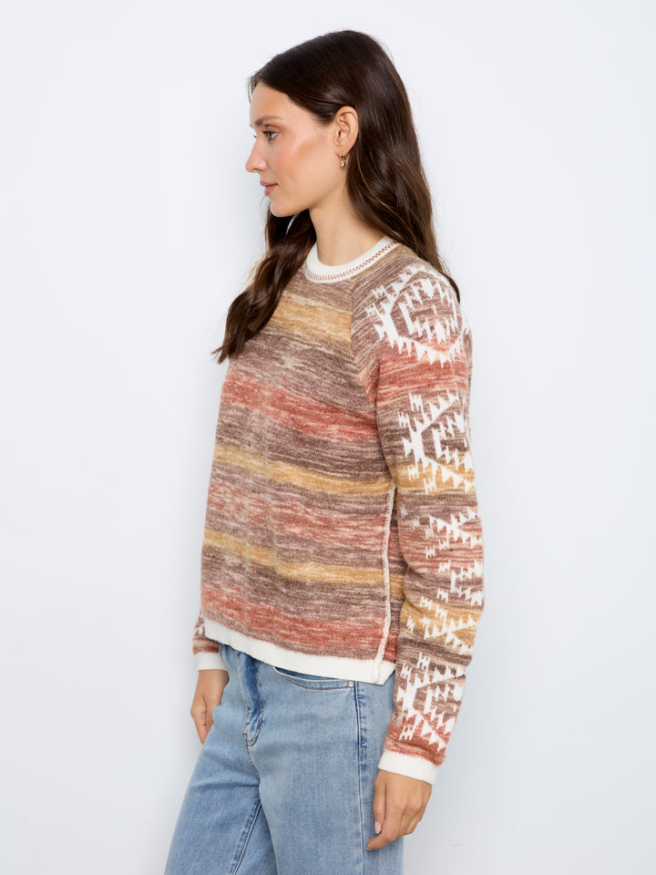 Double Layers Reversible Raglan Long Sleeve Sweater