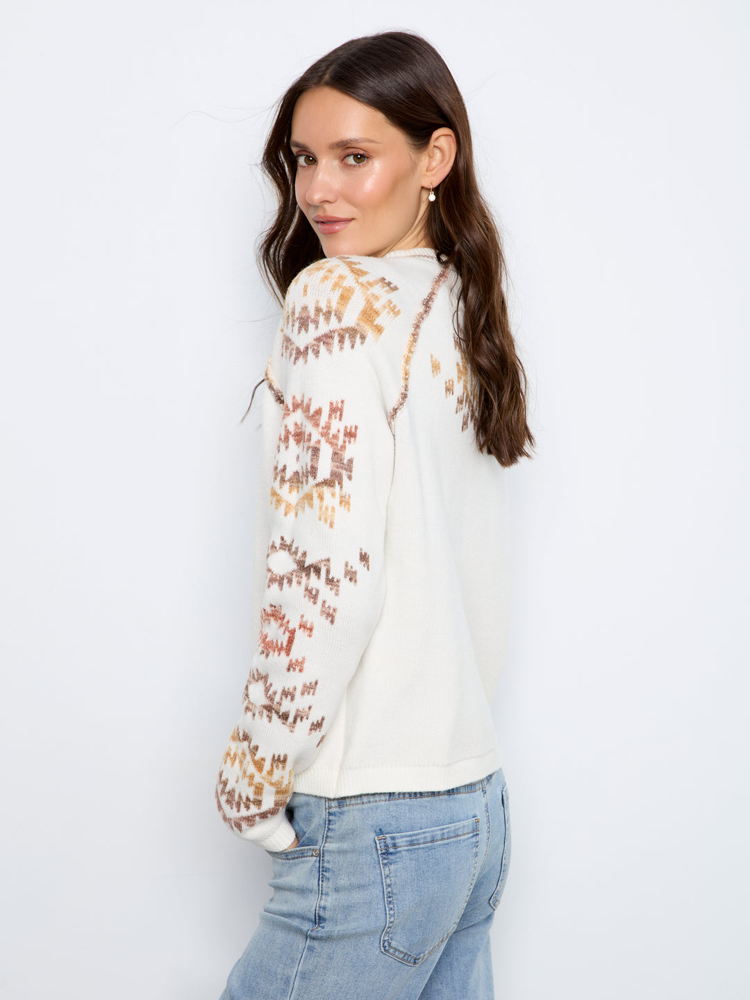 Double Layers Reversible Raglan Long Sleeve Sweater