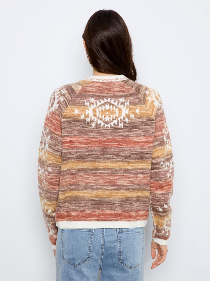 Double Layers Reversible Raglan Long Sleeve Sweater
