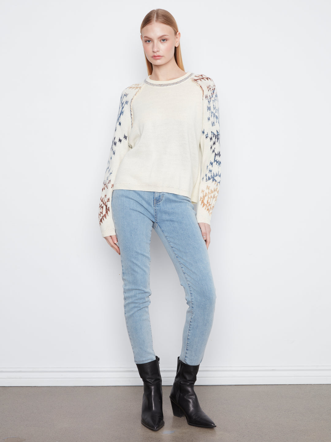 Double Layers Reversible Raglan Long Sleeve Sweater