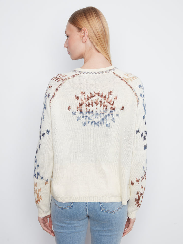 Double Layers Reversible Raglan Long Sleeve Sweater