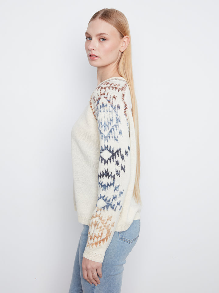 Double Layers Reversible Raglan Long Sleeve Sweater