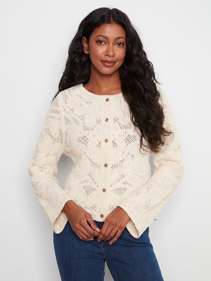 Cardigan Crochet Long Sleeve