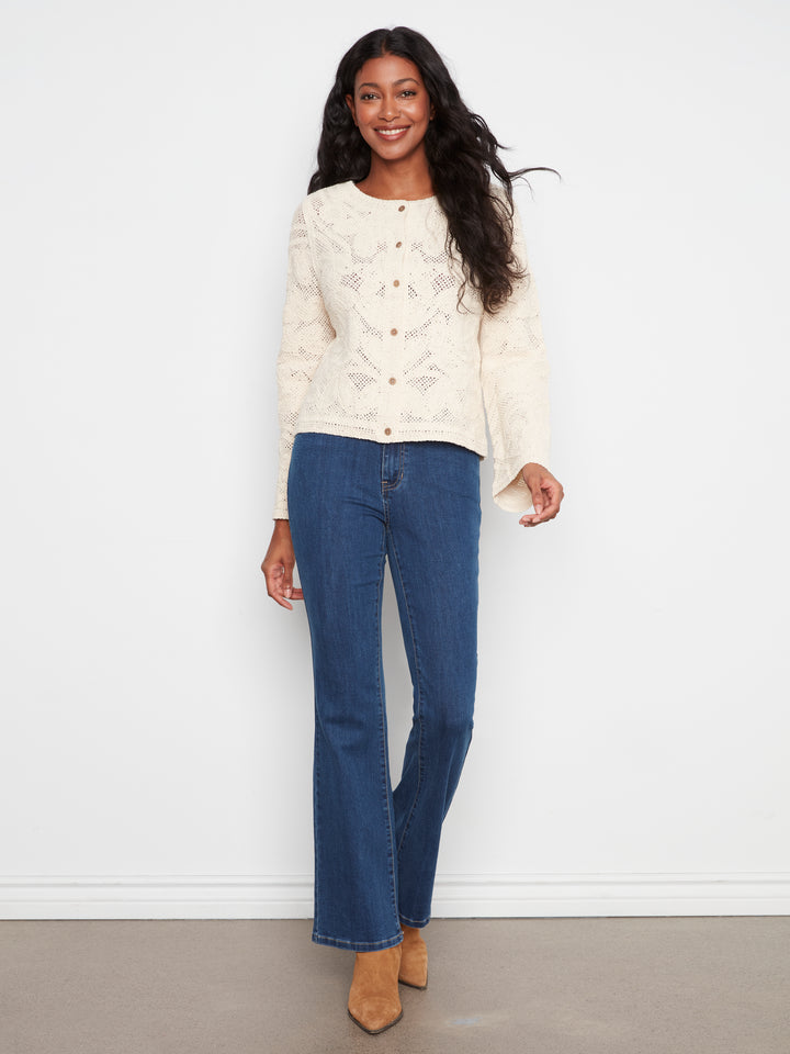 Cardigan Crochet Long Sleeve