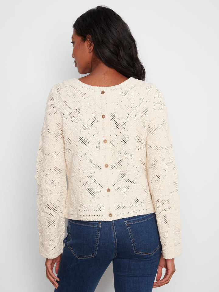 Cardigan Crochet Long Sleeve