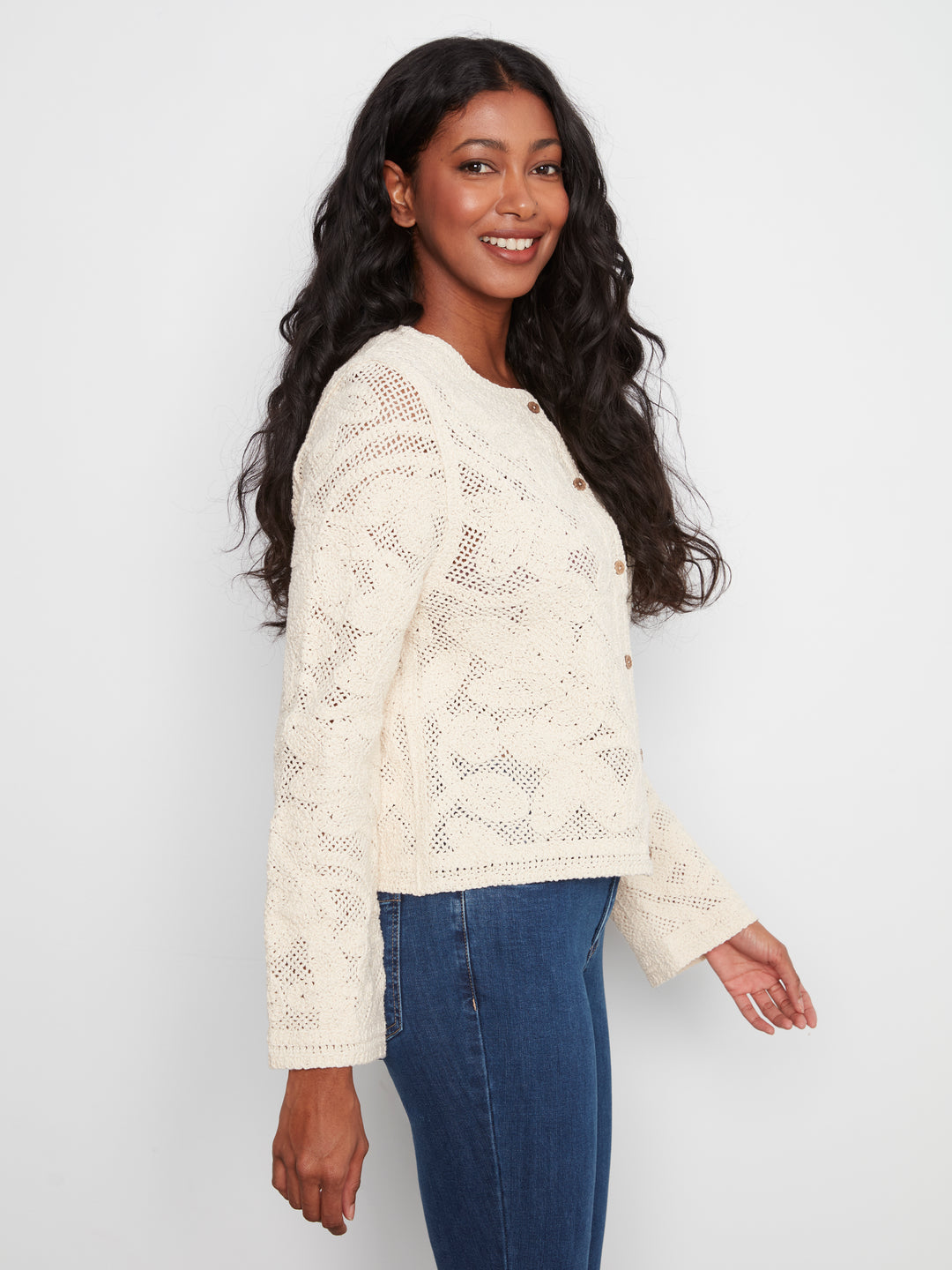 Cardigan Crochet Long Sleeve