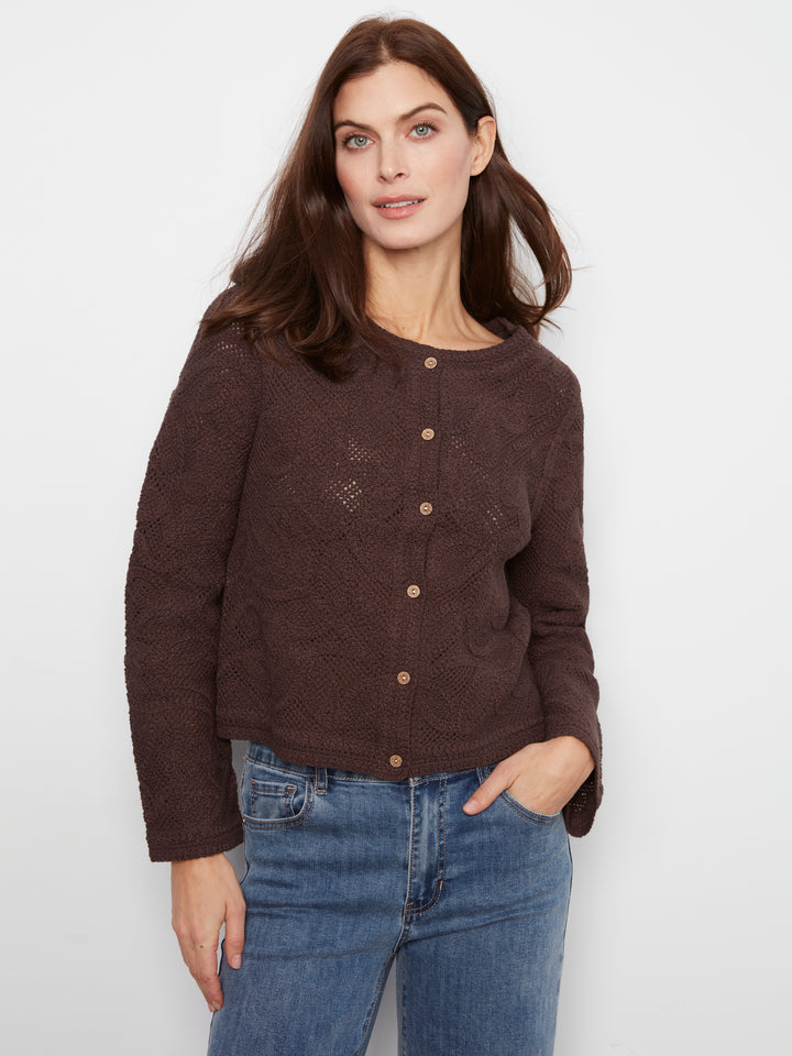 Cardigan Crochet Long Sleeve