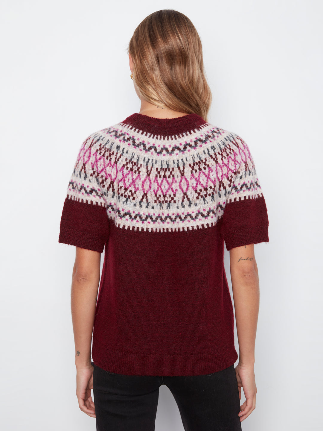 Short Sleeve Raglan Ski Sweater