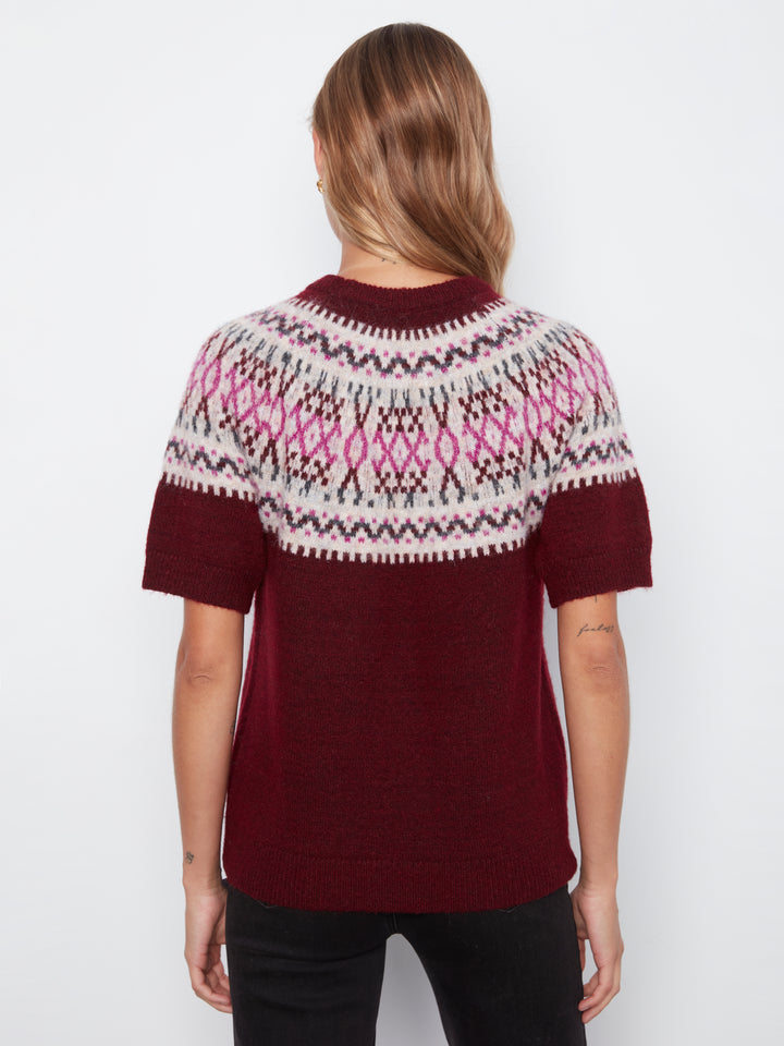 Short Sleeve Raglan Ski Sweater