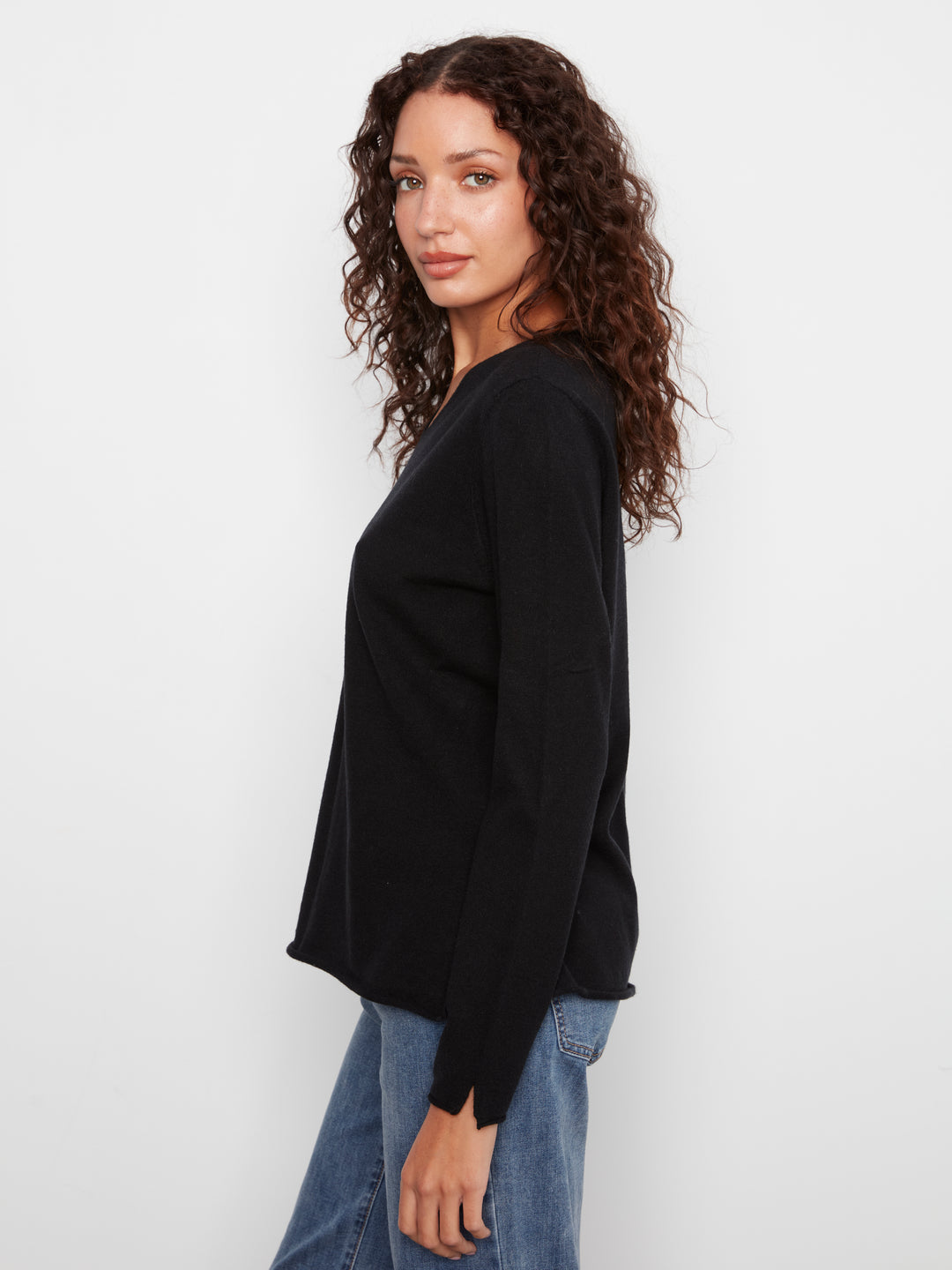 Long Sleeve V Neck Sweater