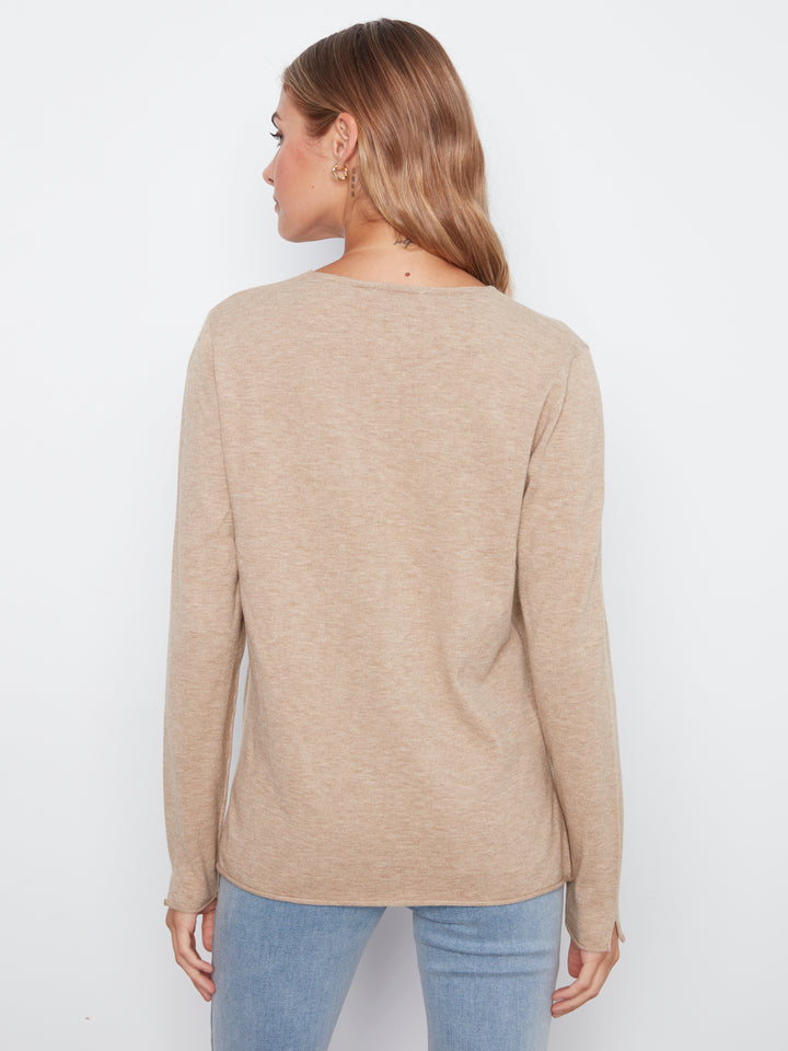 Long Sleeve V Neck Sweater