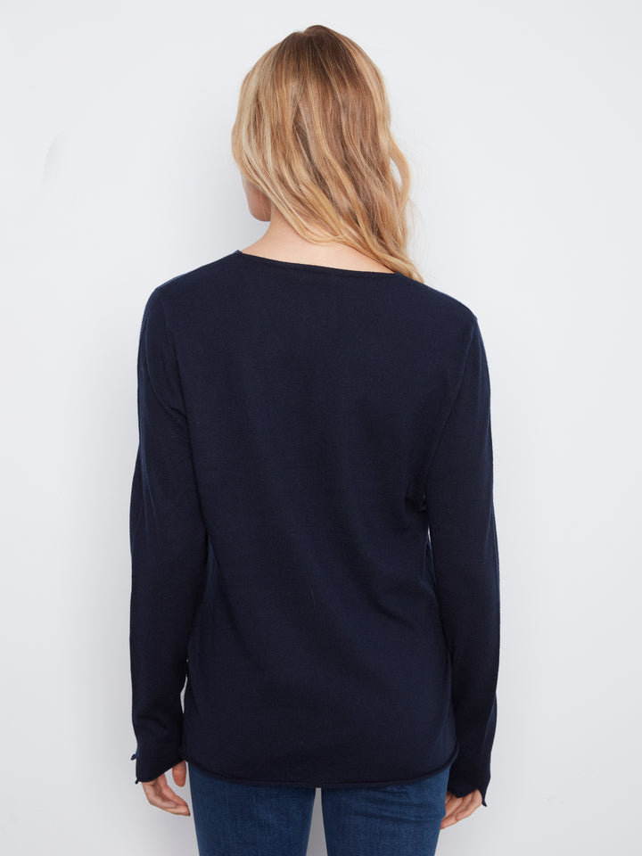 Long Sleeve V Neck Sweater