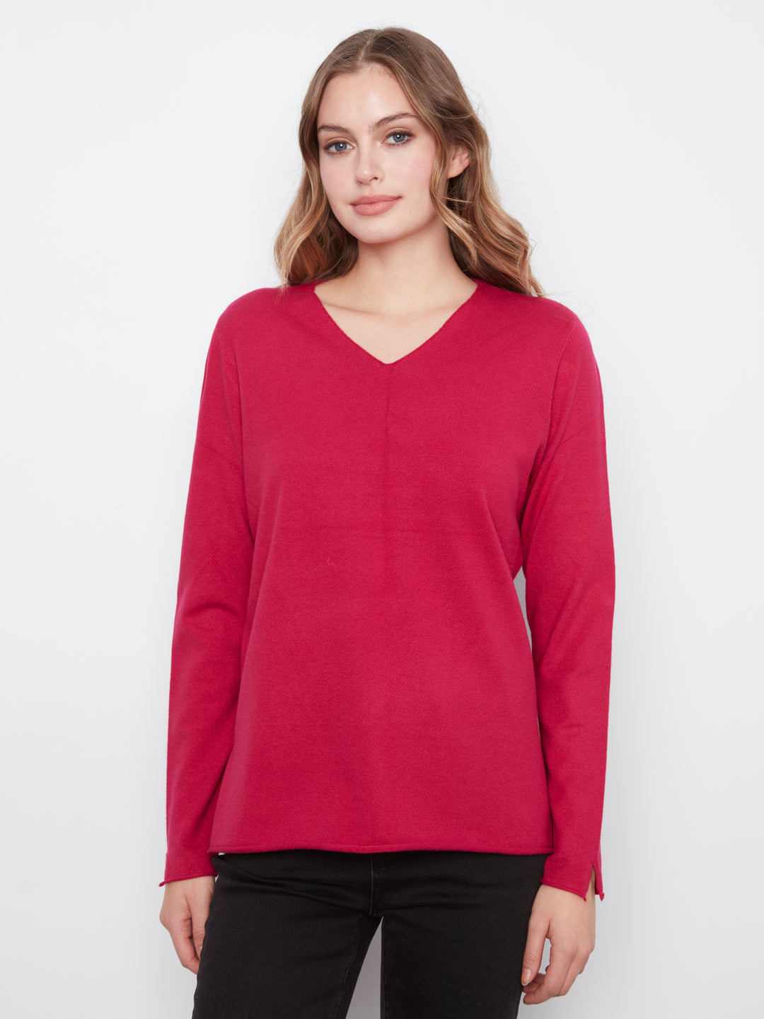 Long Sleeve V Neck Sweater