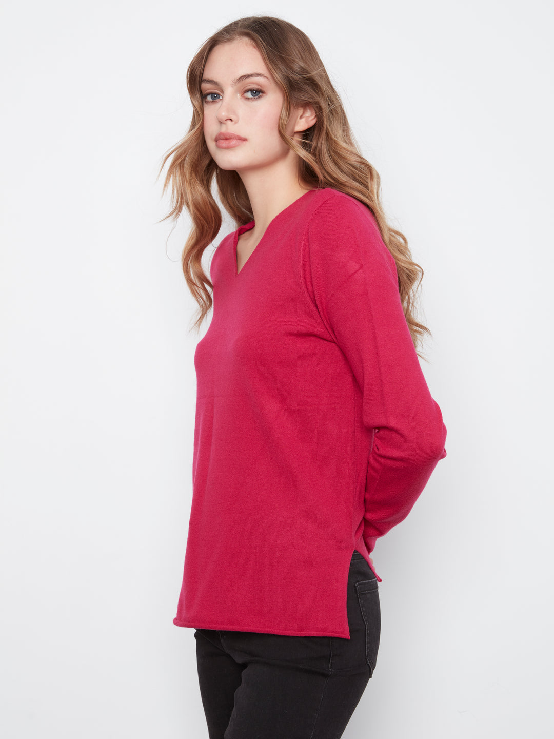Long Sleeve V Neck Sweater