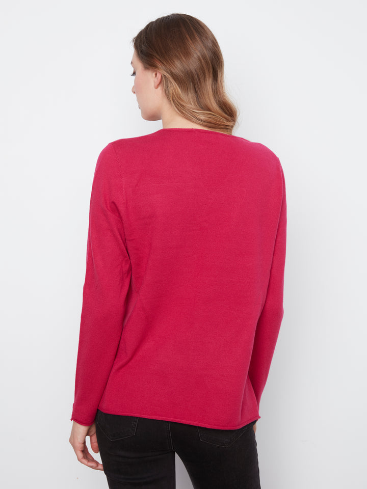 Long Sleeve V Neck Sweater