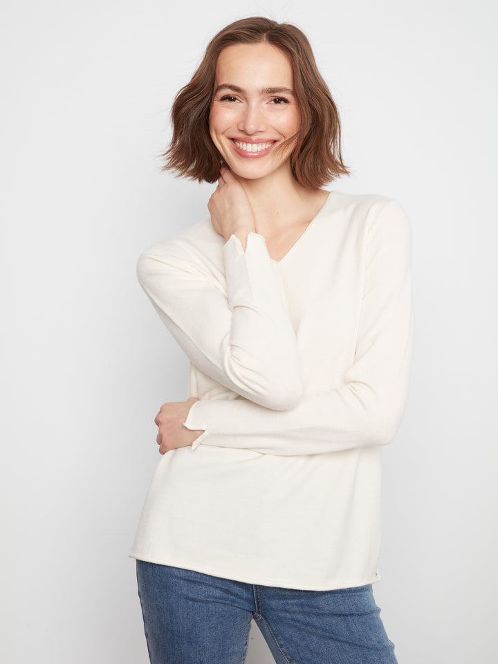 Long Sleeve V Neck Sweater