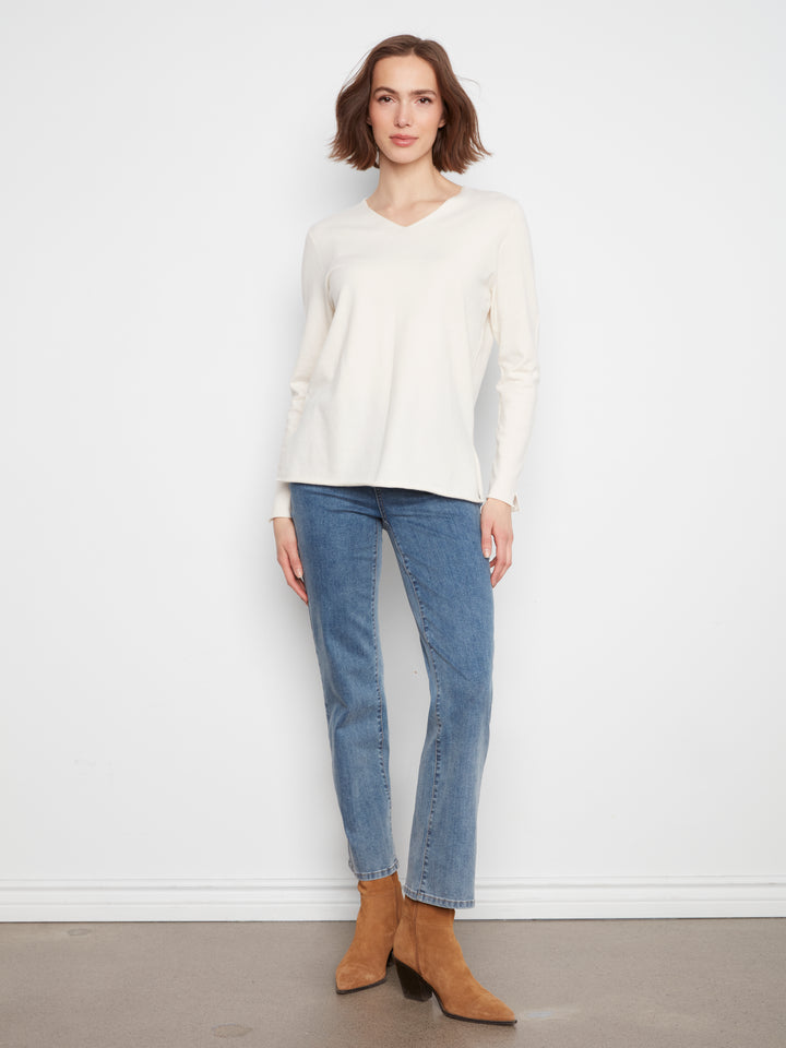 Long Sleeve V Neck Sweater