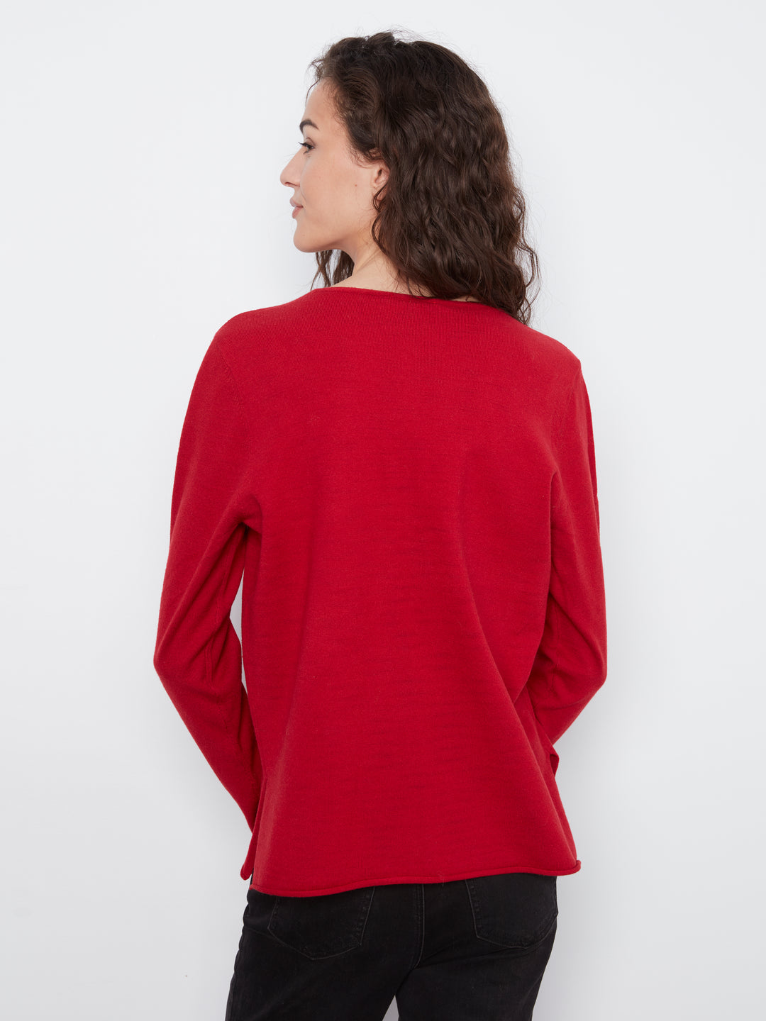 Long Sleeve V Neck Sweater