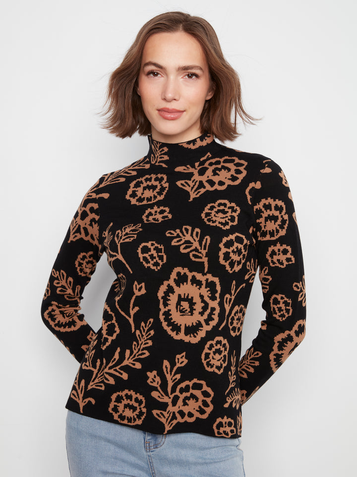 Gutsy Knit Reversible Mock Neck Sweater