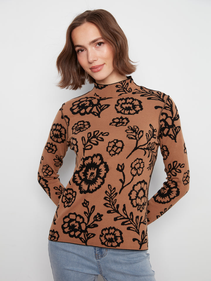 Gutsy Knit Reversible Mock Neck Sweater