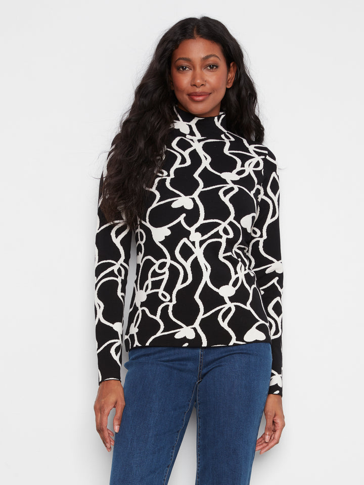 Gutsy Knit Reversible Mock Neck Sweater