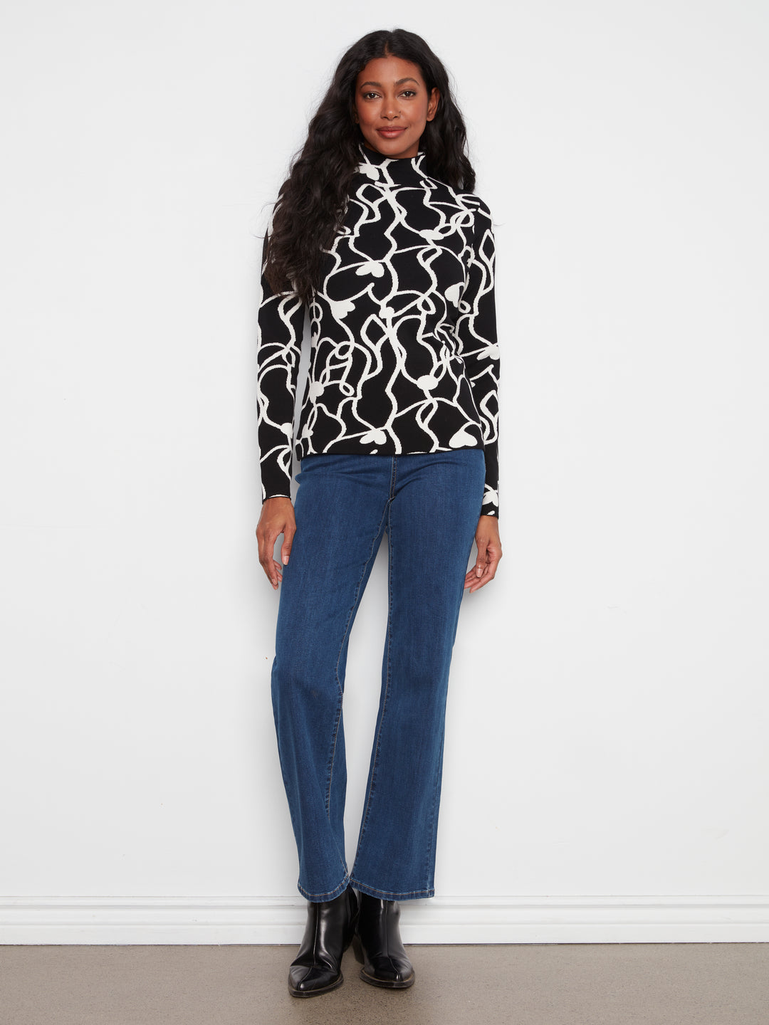Gutsy Knit Reversible Mock Neck Sweater