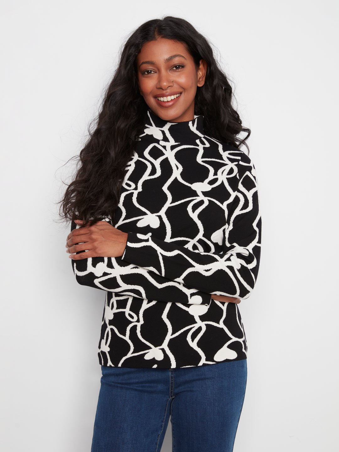 Gutsy Knit Reversible Mock Neck Sweater