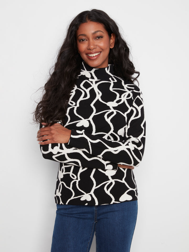 Gutsy Knit Reversible Mock Neck Sweater