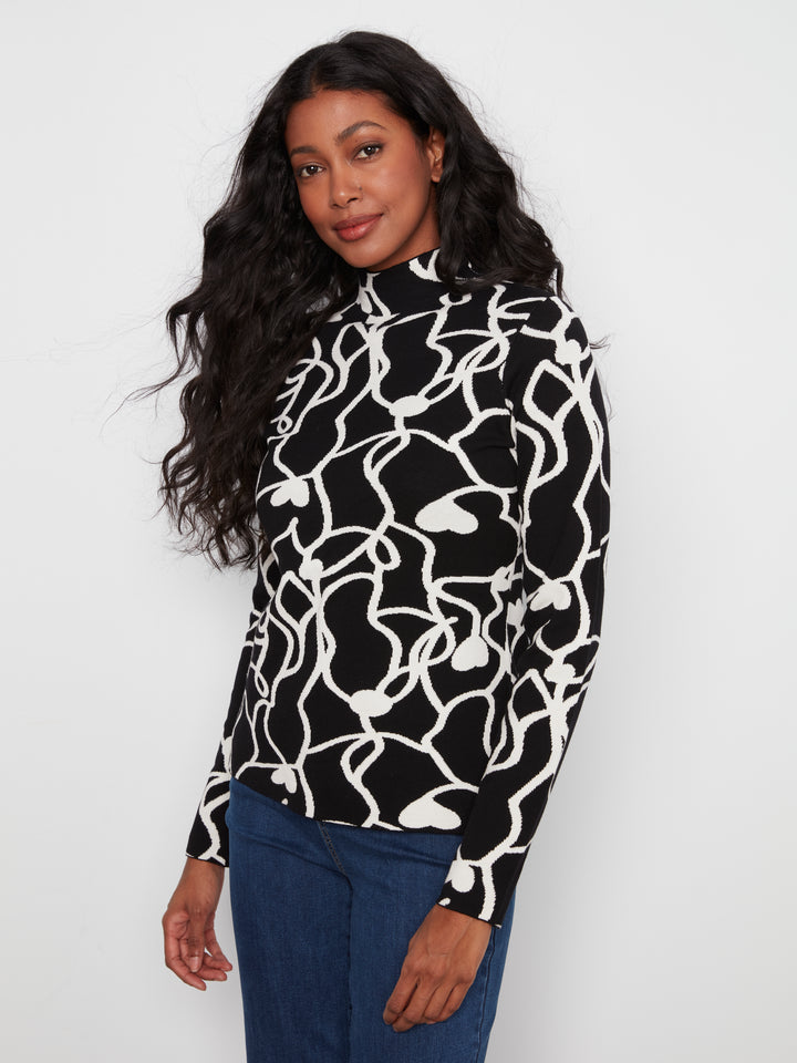 Gutsy Knit Reversible Mock Neck Sweater