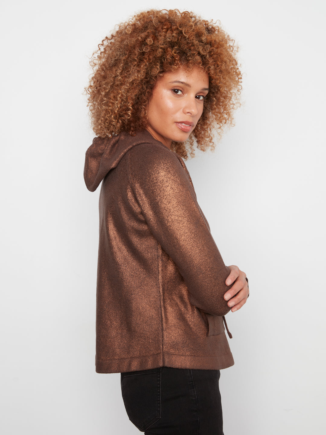 Raglan Sleeve Hoodie Sweater With Kangaroo Pocket