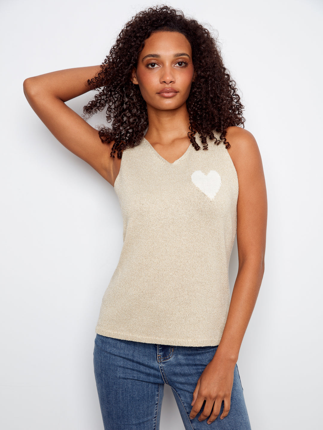 Sleeveless V-Neck Sweater Cami