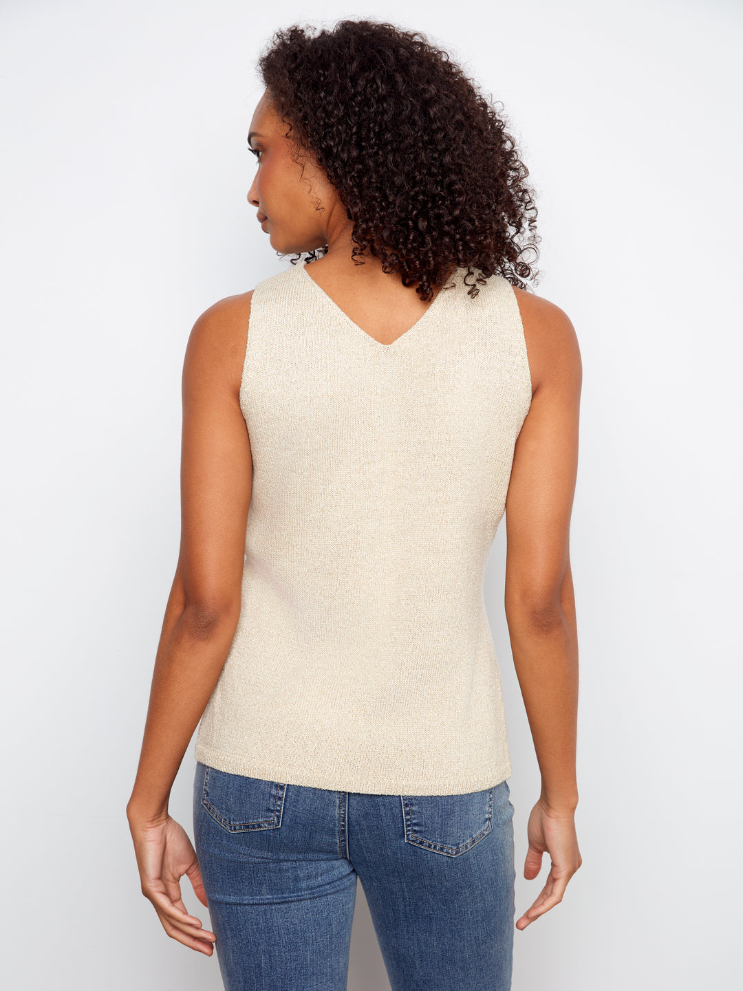 Sleeveless V-Neck Sweater Cami